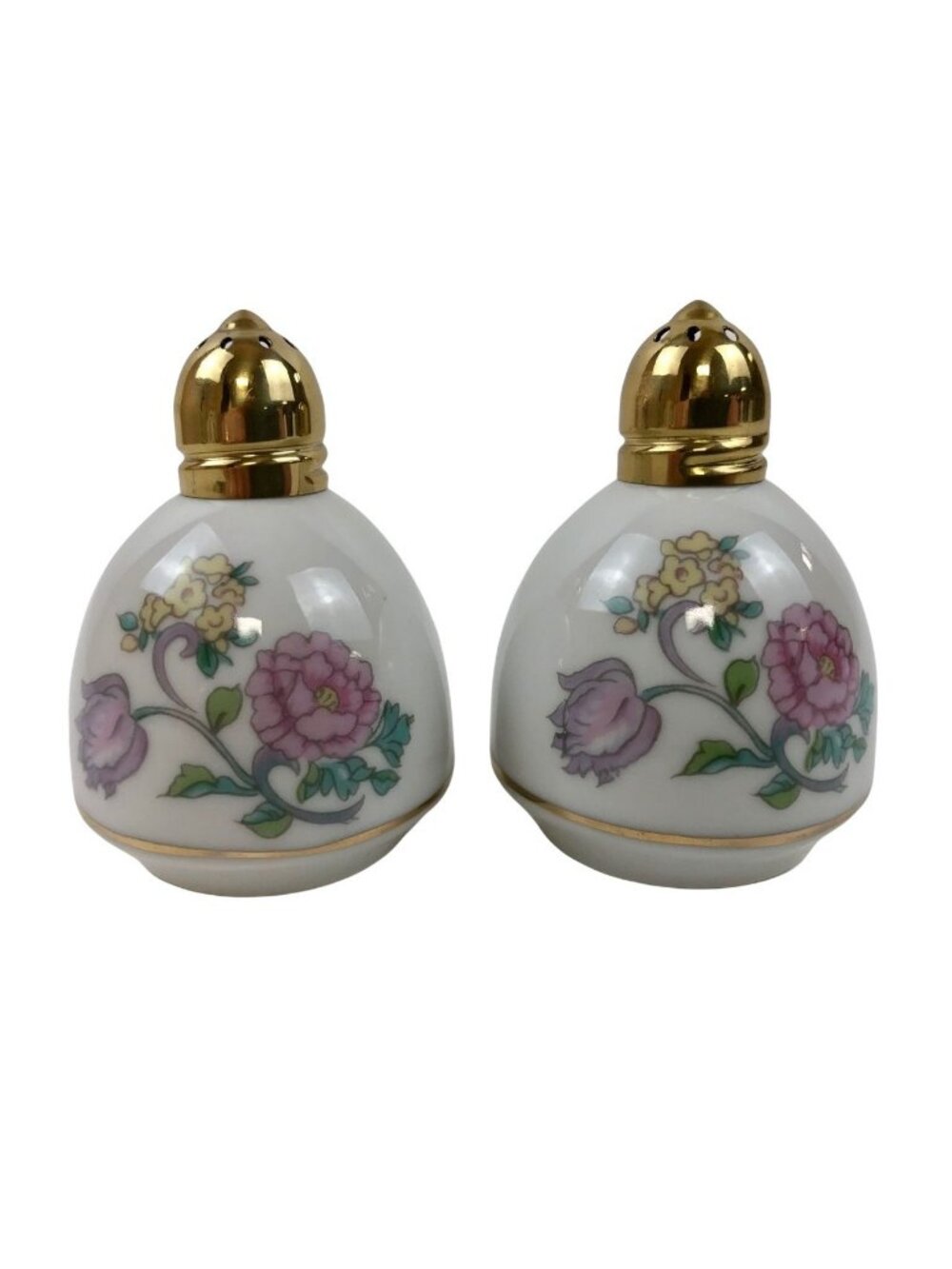 Toscany Collections Salt And Pepper Shakers Roses Butterfly Japan Porcelain